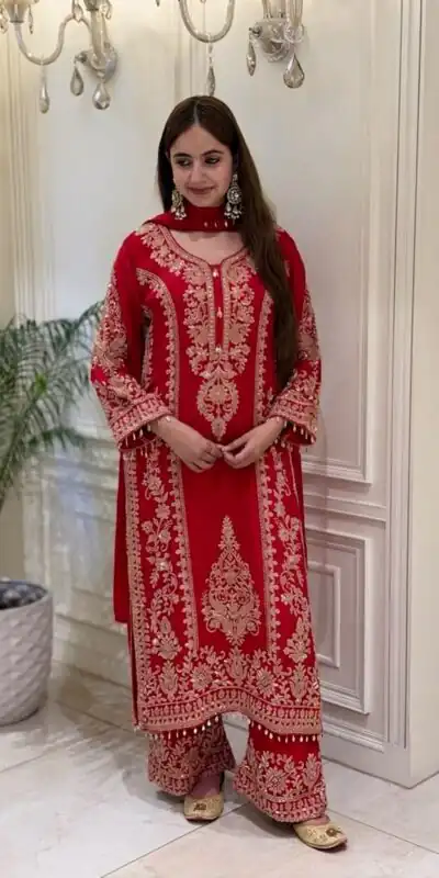 SRK 5365 Pink Faux Georgette Salwar Suit erfect for Wedding, Party, Mehendi, Pongal, Reception – . Available at ₹2449 only. Delivery 4-6 Working Days | Jump Suits, Salwar suit, Designer Suits, Casual Suits, Creative suits, Palazzo Suits, Party Wear Suits, Patiala Suits, Straight Suits