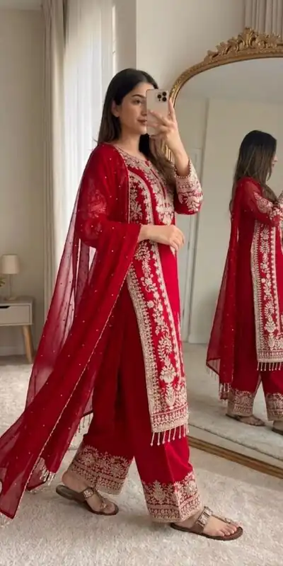 SRK 5365 Pink Faux Georgette Salwar Suit erfect for Wedding, Party, Mehendi, Pongal, Reception – . Available at ₹2449 only. Delivery 4-6 Working Days | Jump Suits, Salwar suit, Designer Suits, Casual Suits, Creative suits, Palazzo Suits, Party Wear Suits, Patiala Suits, Straight Suits