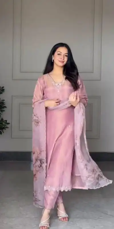 DB 006 Pink Pure Natural Crep Salwar Suit with Moti Work & Embroidery Work. Affordable Price ₹2199. Delivery 4-6 Working Days. Shop now. | Jump Suits, Salwar suit, Designer Suits, Casual Suits, Creative suits, Palazzo Suits, Party Wear Suits, Patiala Suits, Straight Suits