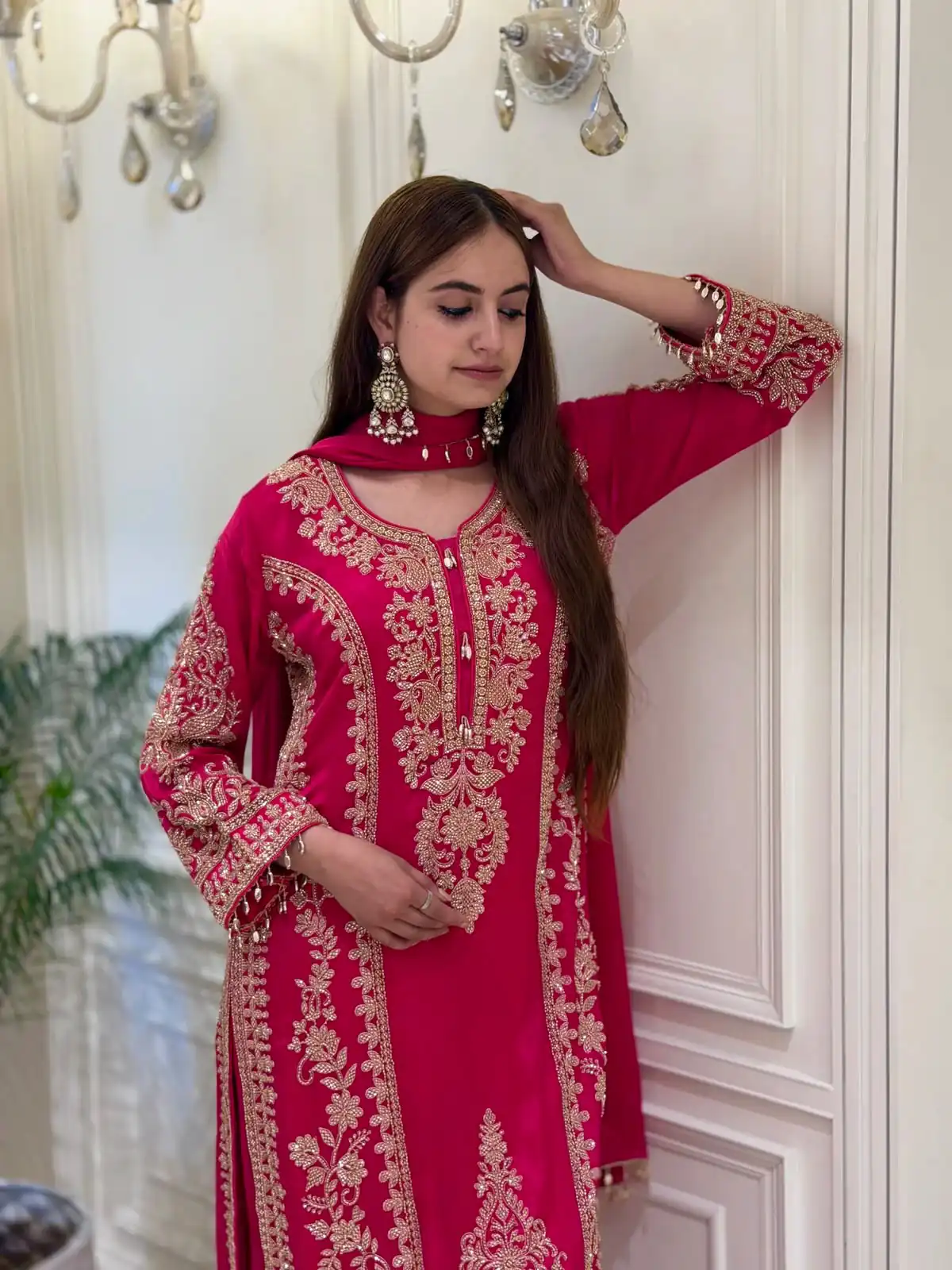 SRK 5365 Red Faux Georgette Salwar Suit erfect for Wedding, Party, Mehendi, Pongal, Reception – . Available at ₹2449 only. Delivery 4-6 Working Days | Jump Suits, Salwar suit, Designer Suits, Casual Suits, Creative suits, Palazzo Suits, Party Wear Suits, Patiala Suits, Straight Suits