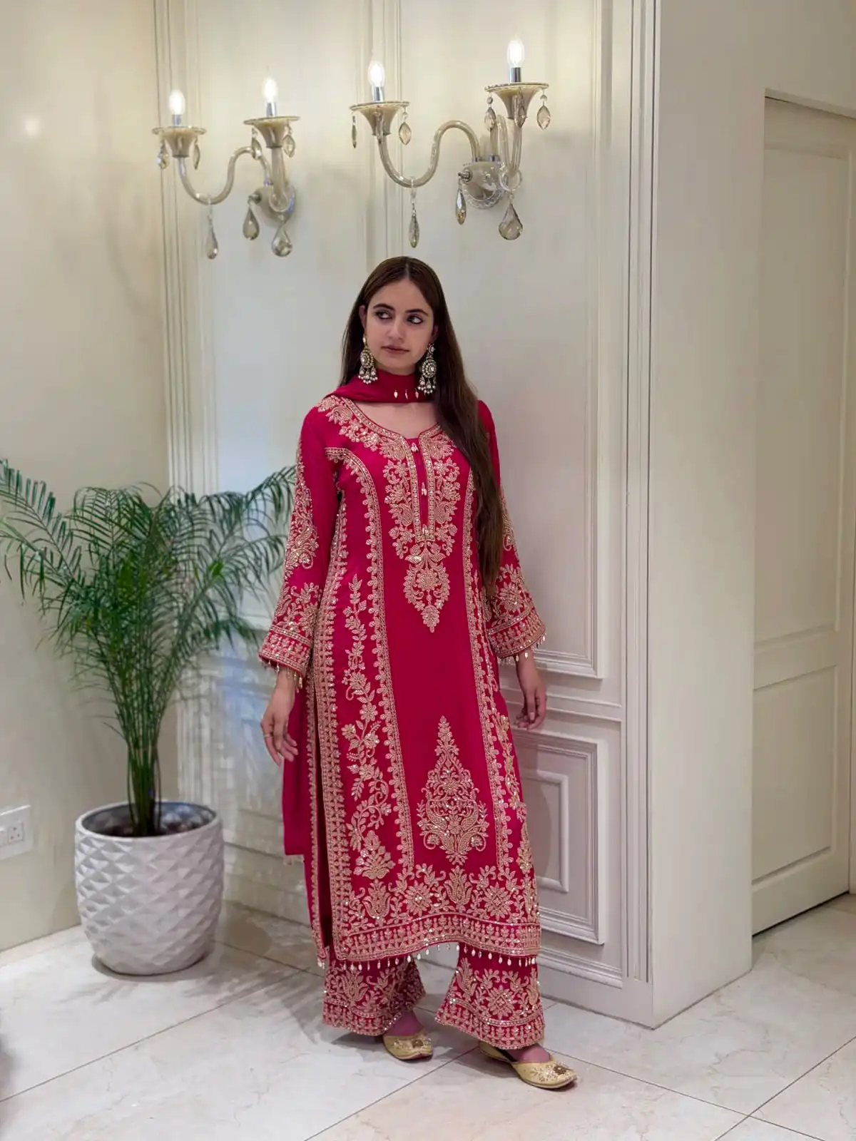 SRK 5365 Red Faux Georgette Salwar Suit erfect for Wedding, Party, Mehendi, Pongal, Reception – . Available at ₹2449 only. Delivery 4-6 Working Days | Jump Suits, Salwar suit, Designer Suits, Casual Suits, Creative suits, Palazzo Suits, Party Wear Suits, Patiala Suits, Straight Suits