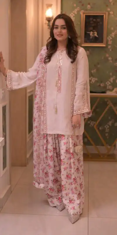 JF 057 White Pure Natural Crep Salwar Suit with Moti Work & Embroidery Work. Affordable Price ₹2349. Delivery 4-6 Working Days. Shop now. | Jump Suits, Salwar suit, Designer Suits, Casual Suits, Creative suits, Palazzo Suits, Party Wear Suits, Patiala Suits, Straight Suits