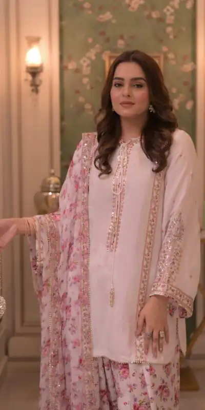 JF 057 White Pure Natural Crep Salwar Suit with Moti Work & Embroidery Work. Affordable Price ₹2349. Delivery 4-6 Working Days. Shop now. | Jump Suits, Salwar suit, Designer Suits, Casual Suits, Creative suits, Palazzo Suits, Party Wear Suits, Patiala Suits, Straight Suits