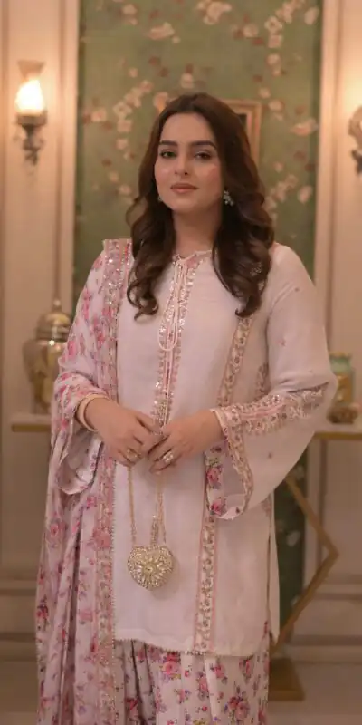 JF 057 White Pure Natural Crep Salwar Suit with Moti Work & Embroidery Work. Affordable Price ₹2349. Delivery 4-6 Working Days. Shop now. | Jump Suits, Salwar suit, Designer Suits, Casual Suits, Creative suits, Palazzo Suits, Party Wear Suits, Patiala Suits, Straight Suits