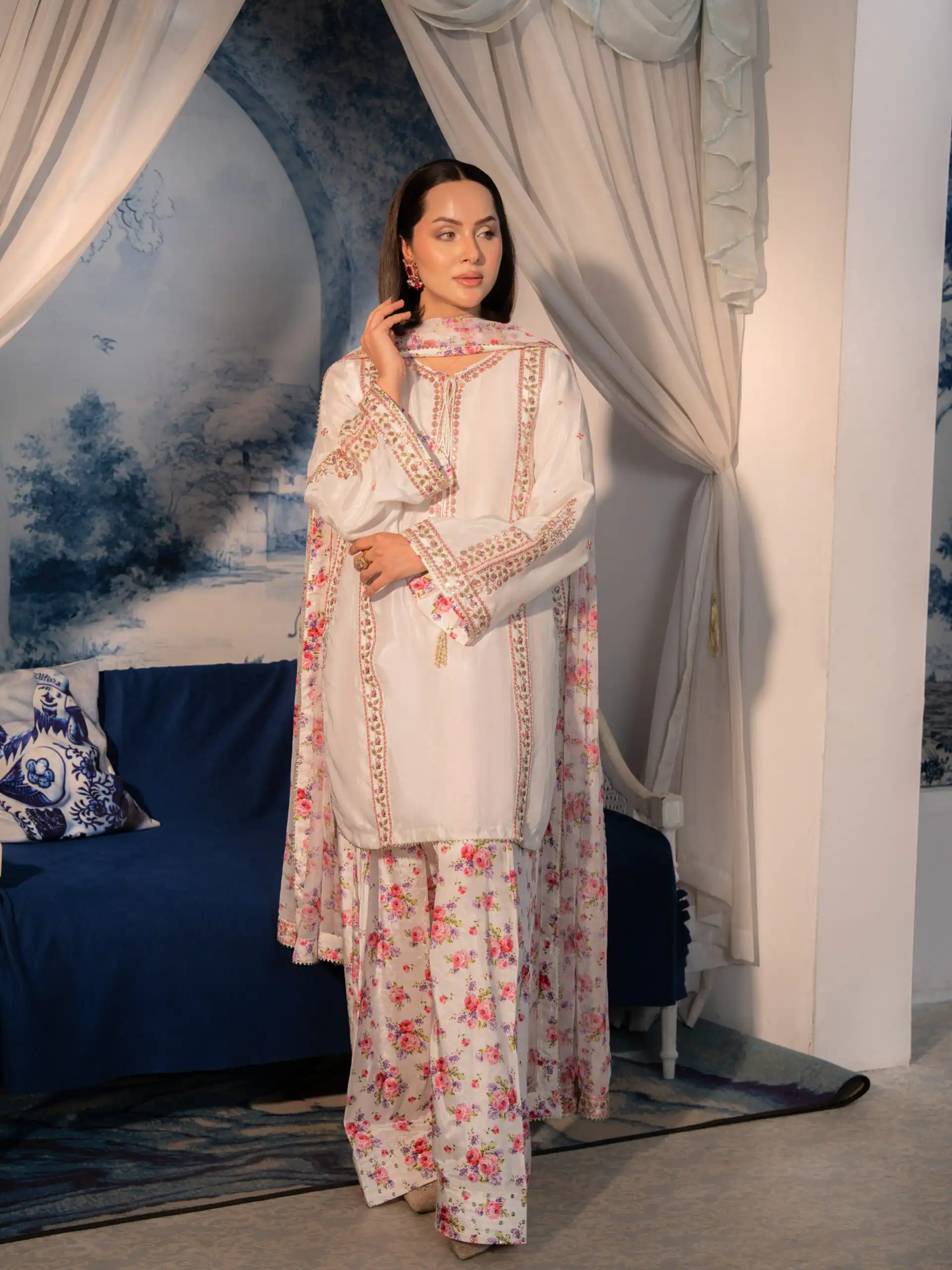 JF 057 White Pure Natural Crep Salwar Suit with Moti Work & Embroidery Work. Affordable Price ₹2349. Delivery 4-6 Working Days. Shop now. | Jump Suits, Salwar suit, Designer Suits, Casual Suits, Creative suits, Palazzo Suits, Party Wear Suits, Patiala Suits, Straight Suits