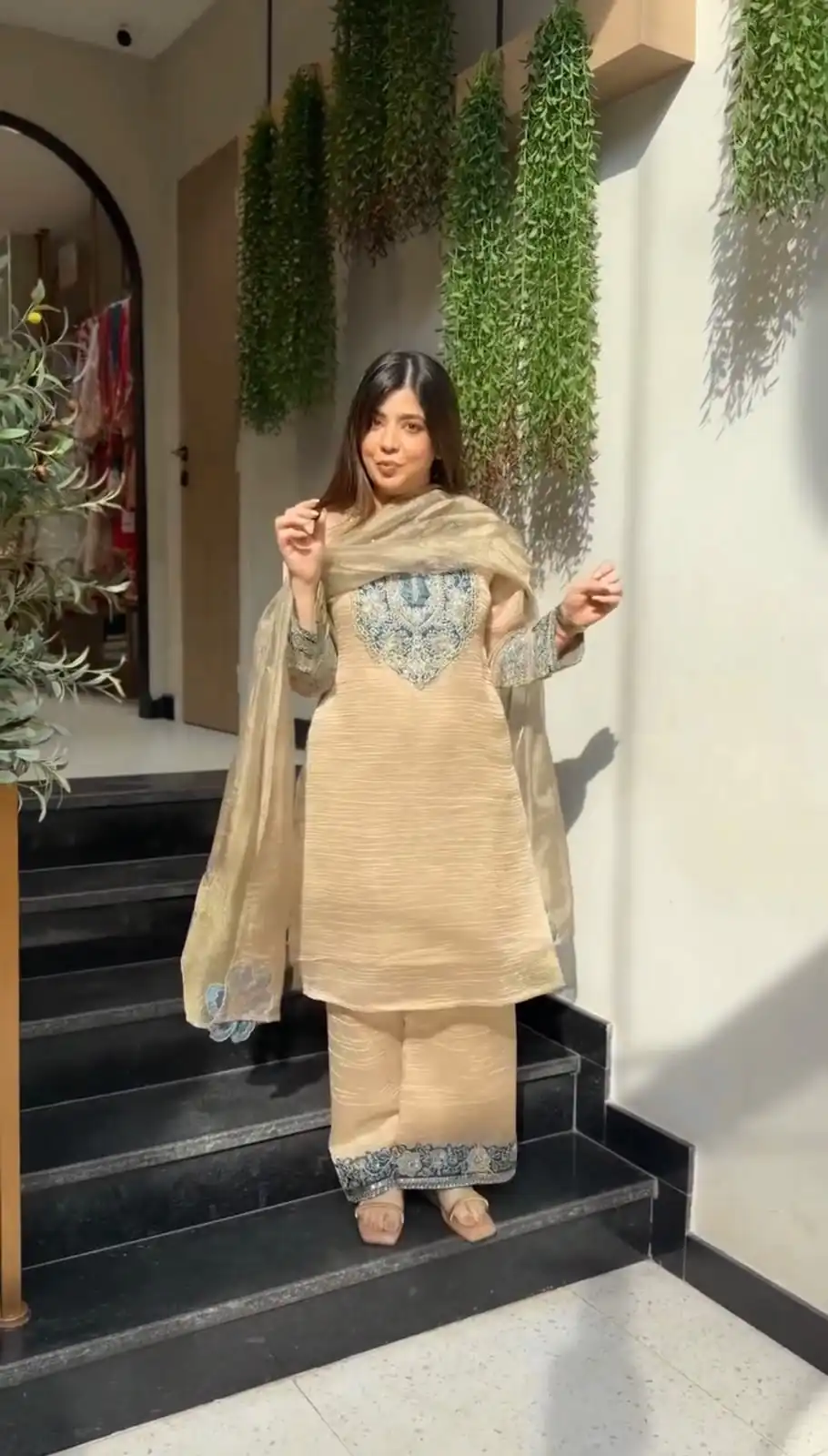 JF 055 Cream in Salsa Silk Embroidery Work & Sequins Work Salwar Suit . Get it for ₹2499. Delivery 4-6 Working Days. Shop now. | Jump Suits, Salwar suit, Designer Suits, Casual Suits, Creative suits, Palazzo Suits, Party Wear Suits, Patiala Suits, Straight Suits