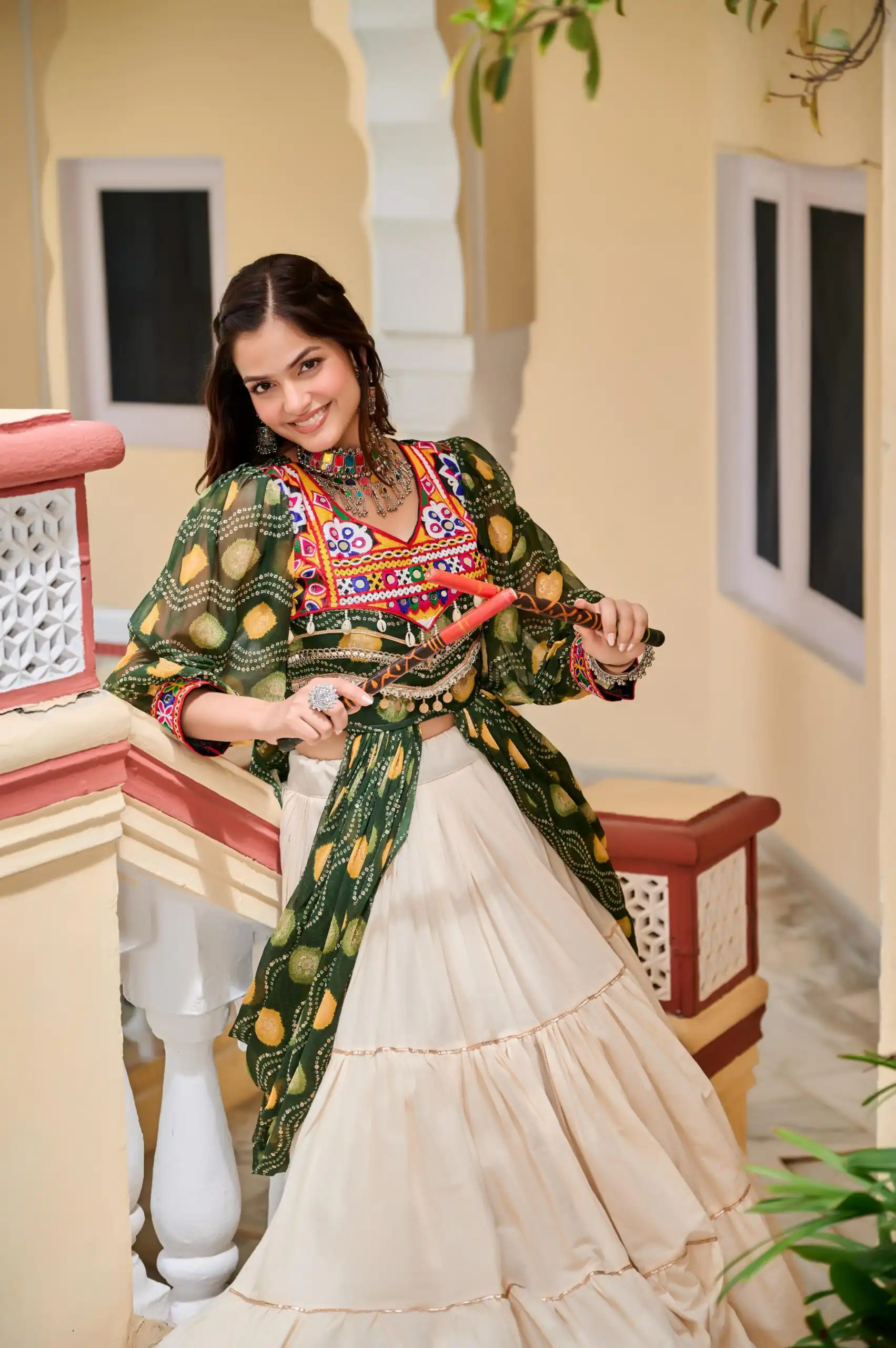 Ram 131 Green in Pure Cotton Mirror Work & Gamthi Work Lehenga Choli . Exclusive Offer ₹2949. Delivery 4-6 Working Days. Shop now. | Lehenga, Bollywood Lehenga, Creative Lehenga, Designer Lehenga, Embroidered Lehenga, Party Wear Lehenga