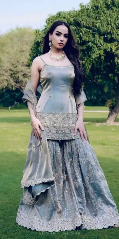 ST 227 Grey in Color Organza Silk Embroidery Work Salwar Suit . Festive Deal ₹2399. Delivery 4-6 Working Days. Online Shop now. | Jump Suits, Salwar suit, Designer Suits, Casual Suits, Creative suits, Palazzo Suits, Party Wear Suits, Patiala Suits, Straight Suits