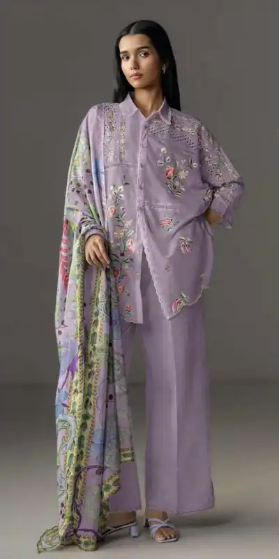 FC 1228 Lavender Cambric Cotton Salwar Suit with Digital Print & Embroidery Work. Festive Deal ₹2499. Delivery 4-6 Working Days. Shop now. | Jump Suits, Salwar suit, Designer Suits, Casual Suits, Creative suits, Palazzo Suits, Party Wear Suits, Patiala Suits, Straight Suits