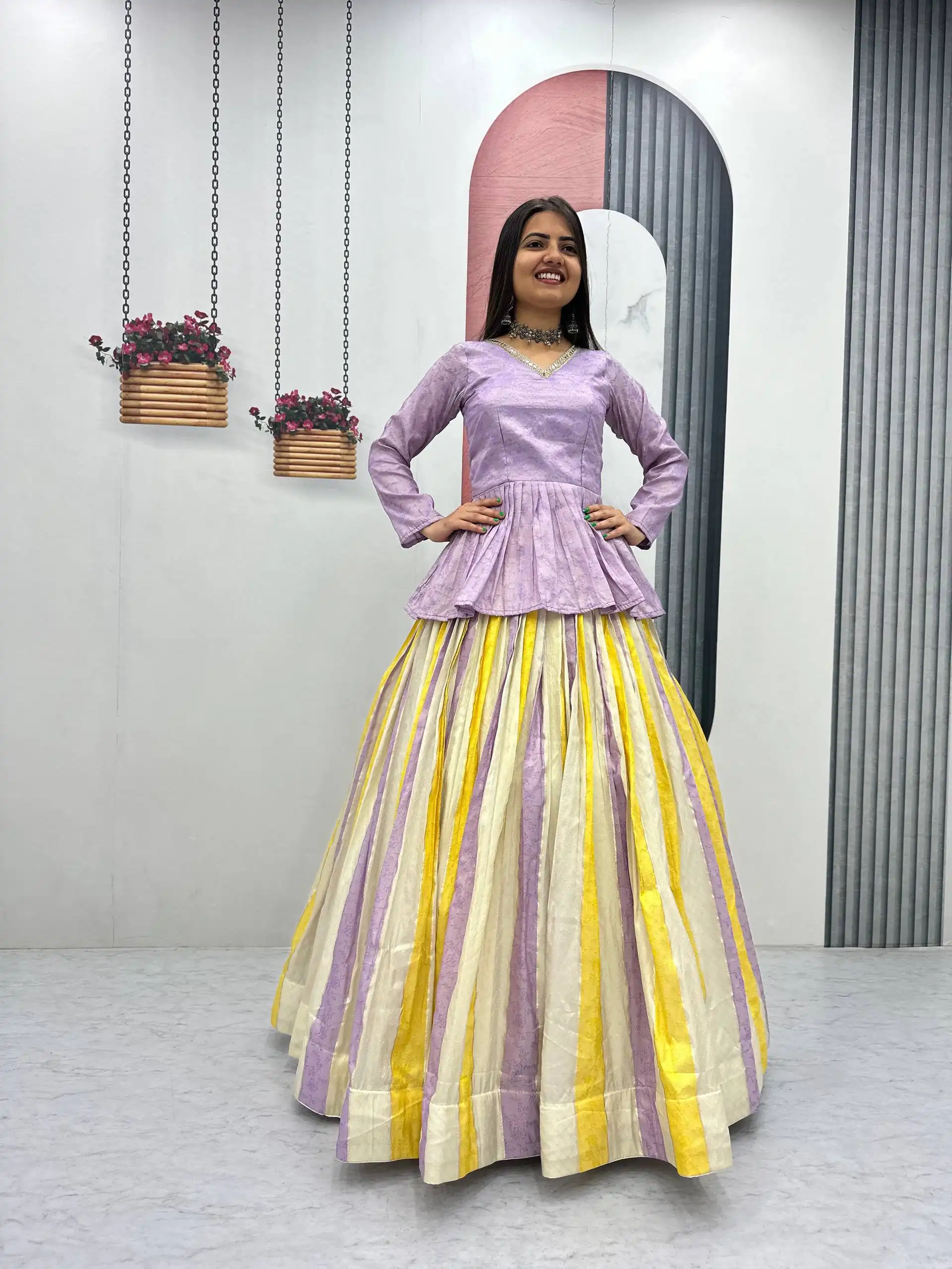 PC 573 Lavender in Jacquard Silk Designer Work Lehenga Choli . Introductory Price ₹2249. Delivery 4-6 Working Days. Shop now. | Lehenga, Bollywood Lehenga, Creative Lehenga, Designer Lehenga, Embroidered Lehenga, Party Wear Lehenga
