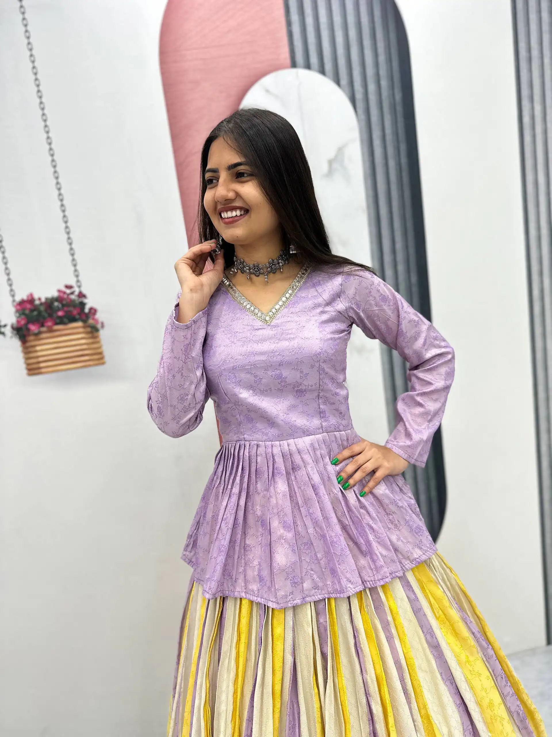 PC 573 Lavender in Jacquard Silk Designer Work Lehenga Choli . Introductory Price ₹2249. Delivery 4-6 Working Days. Shop now. | Lehenga, Bollywood Lehenga, Creative Lehenga, Designer Lehenga, Embroidered Lehenga, Party Wear Lehenga