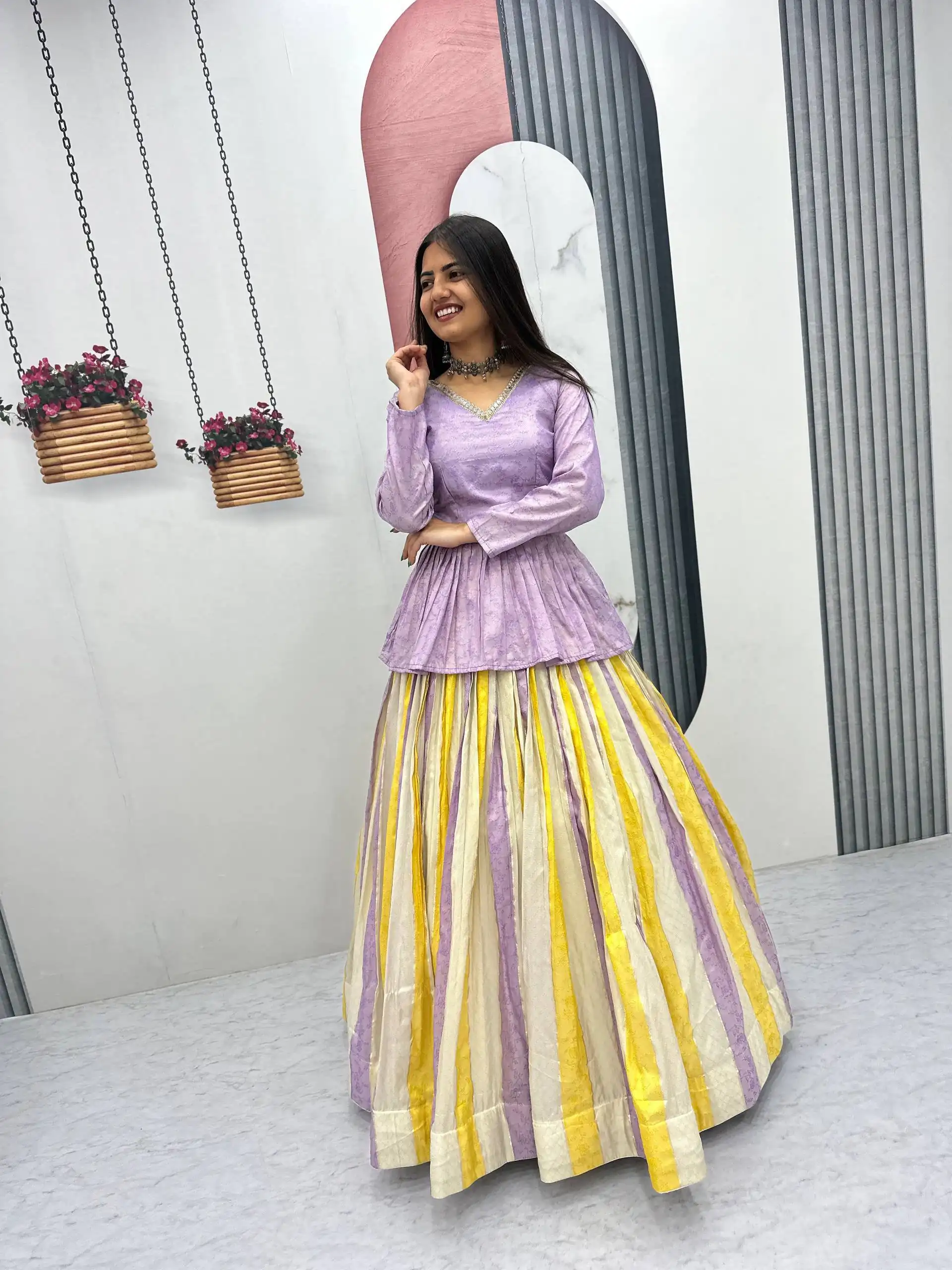 PC 573 Lavender in Jacquard Silk Designer Work Lehenga Choli . Introductory Price ₹2249. Delivery 4-6 Working Days. Shop now. | Lehenga, Bollywood Lehenga, Creative Lehenga, Designer Lehenga, Embroidered Lehenga, Party Wear Lehenga