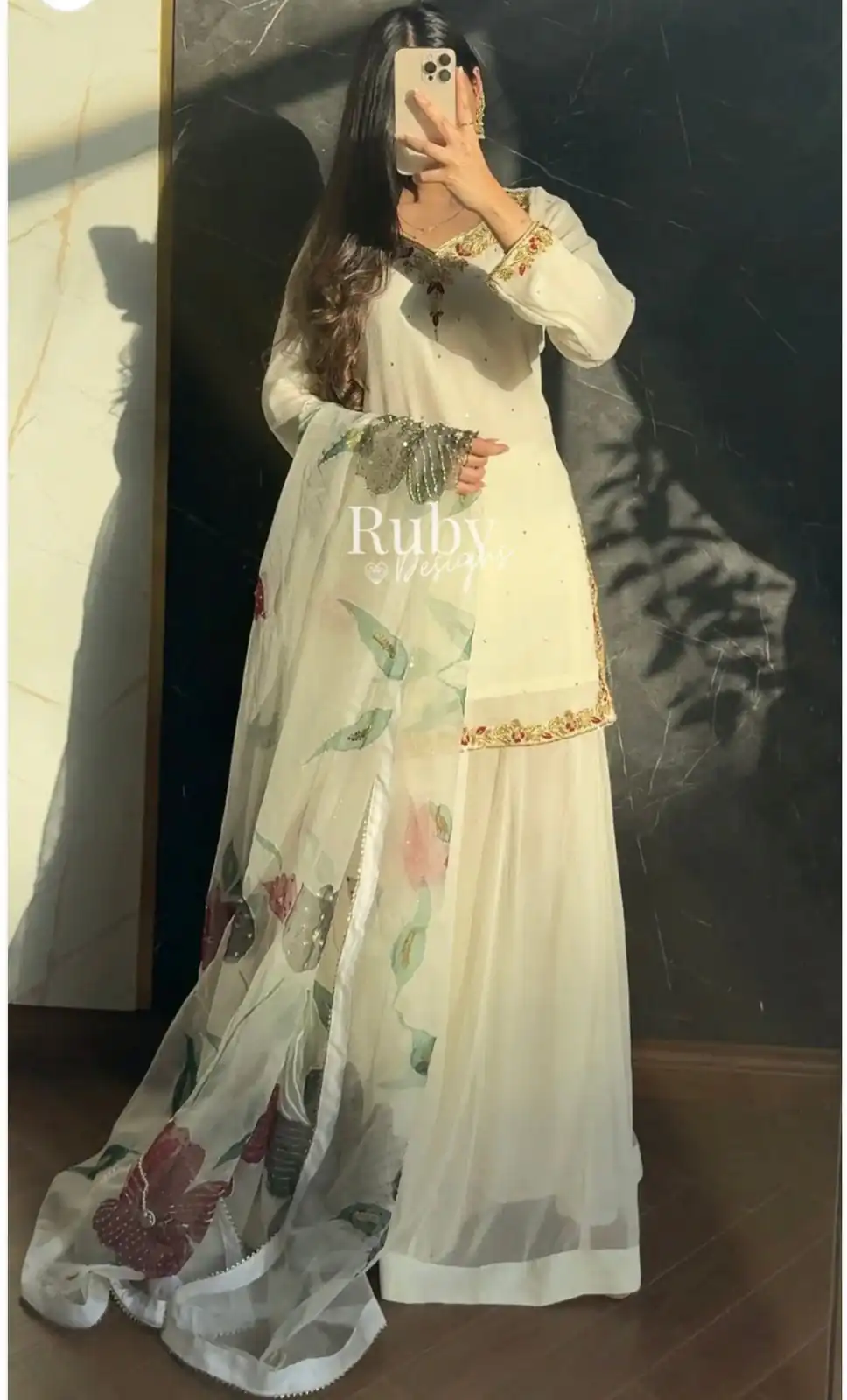 WW 1263 Off White Faux Georgette Salwar Suit with Mirror Work & Embroidery Work. Get it for ₹2149. Delivery 4-6 Working Days. Shop now. | Jump Suits, Salwar suit, Designer Suits, Casual Suits, Creative suits, Palazzo Suits, Party Wear Suits, Patiala Suits, Straight Suits