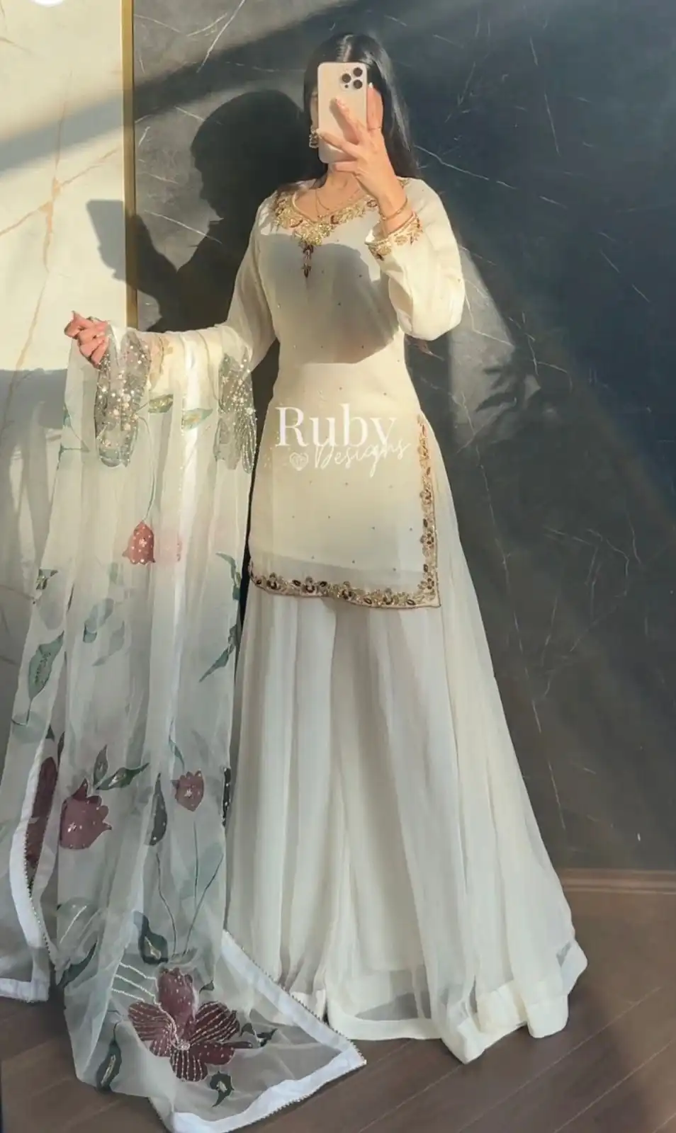 WW 1263 Off White Faux Georgette Salwar Suit with Mirror Work & Embroidery Work. Get it for ₹2149. Delivery 4-6 Working Days. Shop now. | Jump Suits, Salwar suit, Designer Suits, Casual Suits, Creative suits, Palazzo Suits, Party Wear Suits, Patiala Suits, Straight Suits