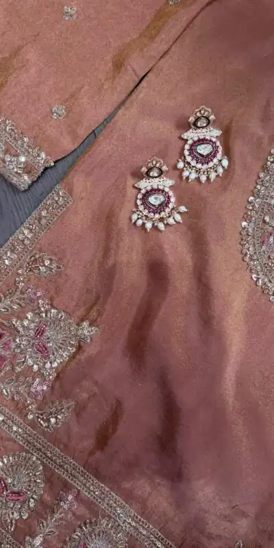 SRK 5367 Peach Embroidery Work & Sequins Work Salwar Suit in Peach Ronald Silk. Get it for ₹2349. Delivery 4-6 Working Days. Shop now. | Jump Suits, Salwar suit, Designer Suits, Casual Suits, Creative suits, Palazzo Suits, Party Wear Suits, Patiala Suits, Straight Suits