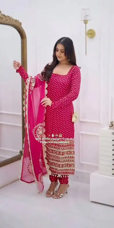 NSR 912 Pink Faux Georgette Salwar Suit with Mirror Work & Embroidery Work. Get it for ₹2349. Delivery 4-6 Working Days. Shop now. | Jump Suits, Salwar suit, Designer Suits, Casual Suits, Creative suits, Palazzo Suits, Party Wear Suits, Patiala Suits, Straight Suits