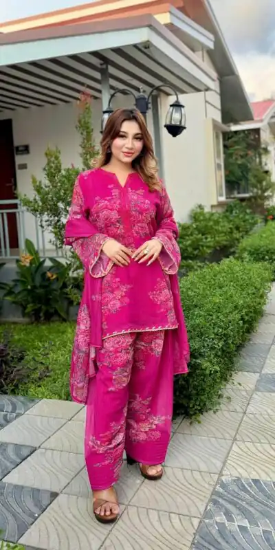 JF 008 Rani Pink Colour Digital Print Salwar Suit in Black Faux Georgette. Now at just ₹2149. Delivery 4-6 Working Days. Shop now. | Jump Suits, Salwar suit, Designer Suits, Casual Suits, Creative suits, Palazzo Suits, Party Wear Suits, Patiala Suits, Straight Suits