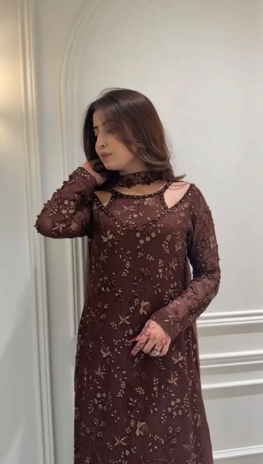 ST 1203 Wine Faux Georgette Salwar Suit erfect for Wedding, Party, Mehendi, Pongal, Reception – . Available at ₹2249 only. Delivery 4-6 Working Days | Jump Suits, Salwar suit, Designer Suits, Casual Suits, Creative suits, Palazzo Suits, Party Wear Suits, Patiala Suits, Straight Suits