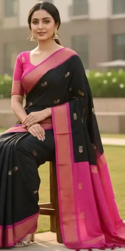 KP 7009 Black Soft Lichi Silk Saree with Lace Work & Lace Border. Introductory Price ₹1649. Delivery 4-6 Working Days. Shop now. | Sarees, Bollywood Sarees, Creative Sarees, Designer Sarees, Embroidered Sarees, Ethnic Saree, Modern Digital sarees, Party Wear Sarees