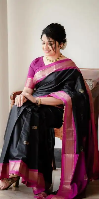 KP 7009 Black Soft Lichi Silk Saree with Lace Work & Lace Border. Introductory Price ₹1649. Delivery 4-6 Working Days. Shop now. | Sarees, Bollywood Sarees, Creative Sarees, Designer Sarees, Embroidered Sarees, Ethnic Saree, Modern Digital sarees, Party Wear Sarees