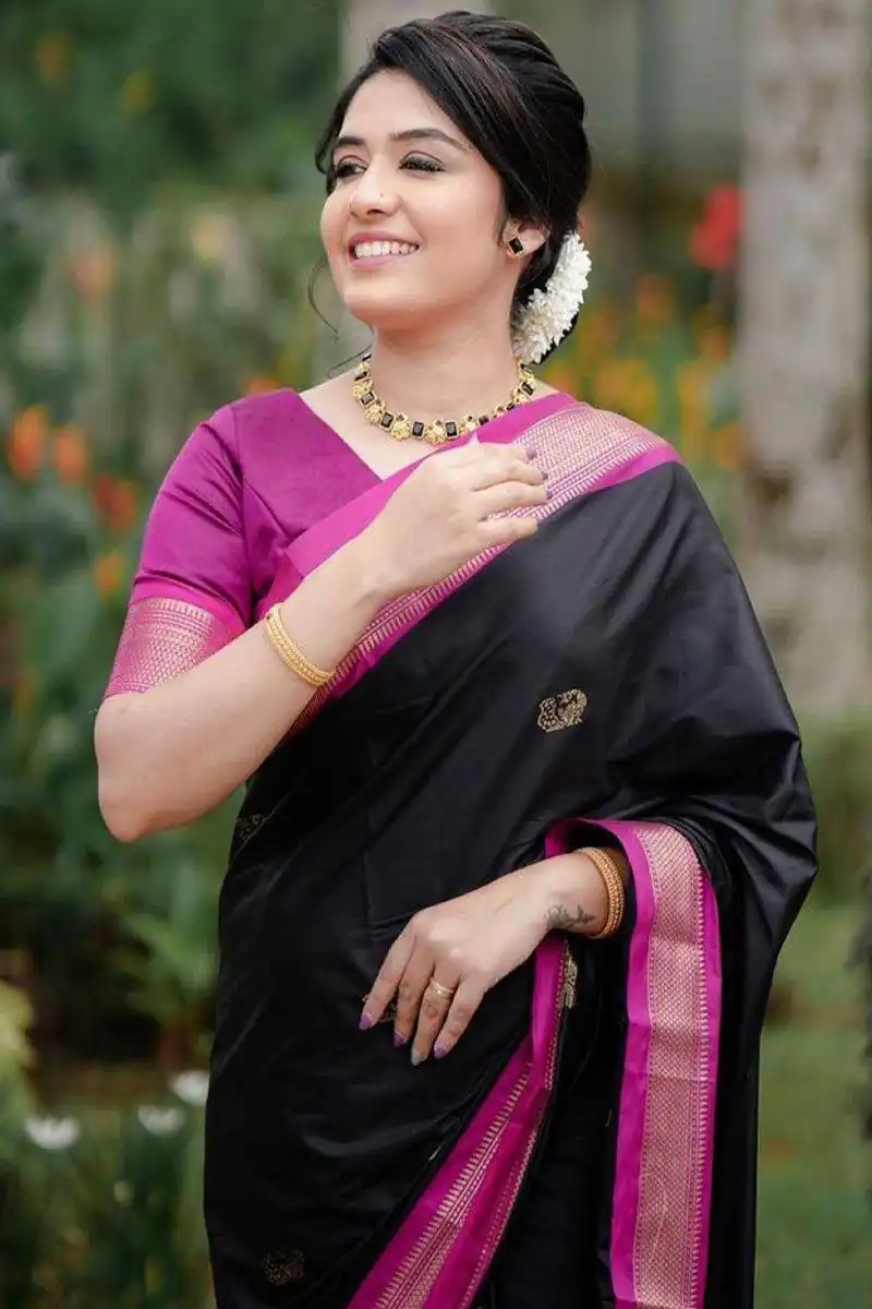 KP 7009 Black Soft Lichi Silk Saree with Lace Work & Lace Border. Introductory Price ₹1649. Delivery 4-6 Working Days. Shop now. | Sarees, Bollywood Sarees, Creative Sarees, Designer Sarees, Embroidered Sarees, Ethnic Saree, Modern Digital sarees, Party Wear Sarees