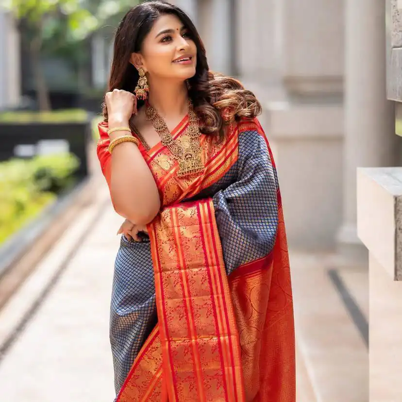KPR 274 Grey Soft Lichi Silk Saree with Lace Work & Lace Border. Introductory Price ₹1649. Delivery 4-6 Working Days. Shop now. | Sarees, Bollywood Sarees, Creative Sarees, Designer Sarees, Embroidered Sarees, Ethnic Saree, Modern Digital sarees, Party Wear Sarees