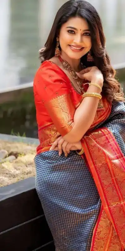 KPR 274 Grey Soft Lichi Silk Saree with Lace Work & Lace Border. Introductory Price ₹1649. Delivery 4-6 Working Days. Shop now. | Sarees, Bollywood Sarees, Creative Sarees, Designer Sarees, Embroidered Sarees, Ethnic Saree, Modern Digital sarees, Party Wear Sarees