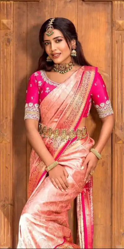 KP 6084 Peach Soft Lichi Silk Saree with Lace Work & Lace Border. Introductory Price ₹1449. Delivery 4-6 Working Days. Shop now. | Sarees, Bollywood Sarees, Creative Sarees, Designer Sarees, Embroidered Sarees, Ethnic Saree, Modern Digital sarees, Party Wear Sarees