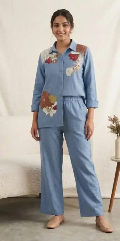 BE 483 Blue in Cotton Denim Embroidery Work & Sequins Work Kurti . Grab it for ₹1949. Delivery 4-6 Working Days. Shop now. | Kurti, Bollywood Kurti, Creative Kurtis, Designer Kurti, Party Wear Kurti, Selfie Kurti