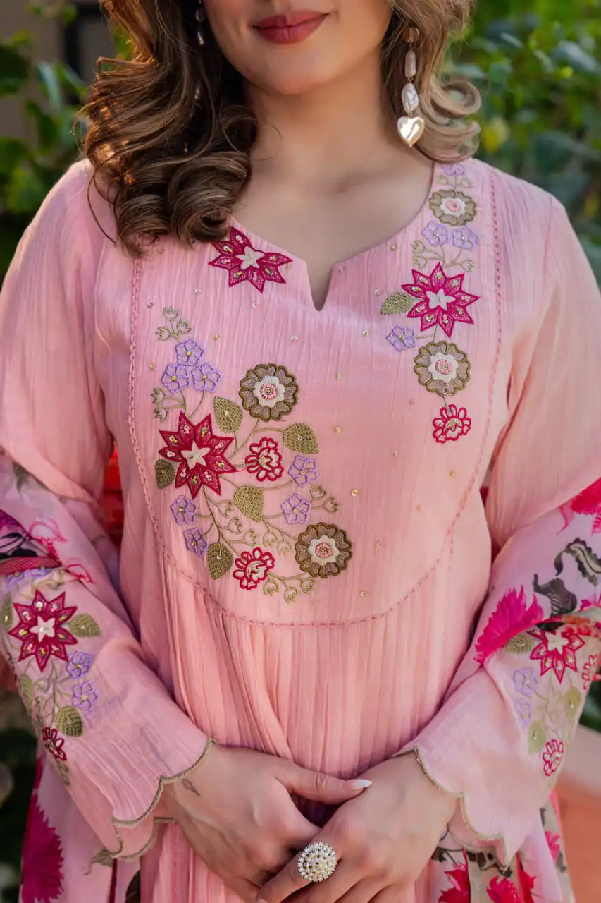 DIVA 166 Peach Mal Chanderi Salwar Suit Perfect for Wedding, Party, Baisakhi, Housewarming, Sangeet – Introductory Price ₹2249. Delivery 4-6 Working D | Jump Suits, Salwar suit, Designer Suits, Casual Suits, Creative suits, Palazzo Suits, Party Wear Suits, Patiala Suits, Straight Suits