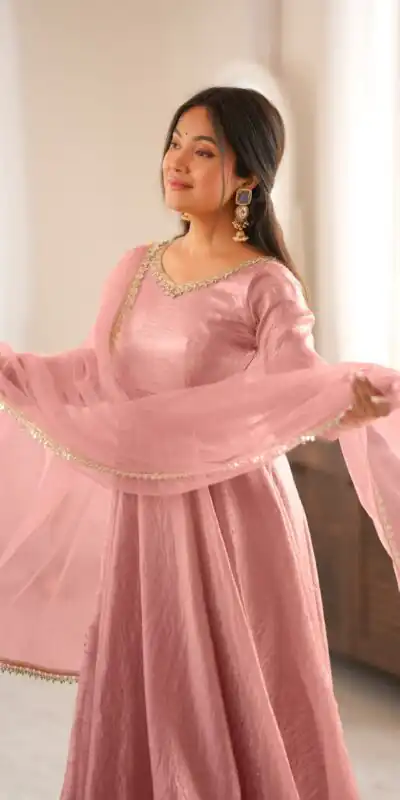SRK 5355 Pink Doremon Crush Gown with Lace Work & Mirror Work. Exclusive Offer ₹2099. Delivery 4-6 Working Days. Shop now. | Gowns, Bollywood Gowns, Creative Gowns, Designer Gowns, Embroidered Gowns, Party Wear Gowns