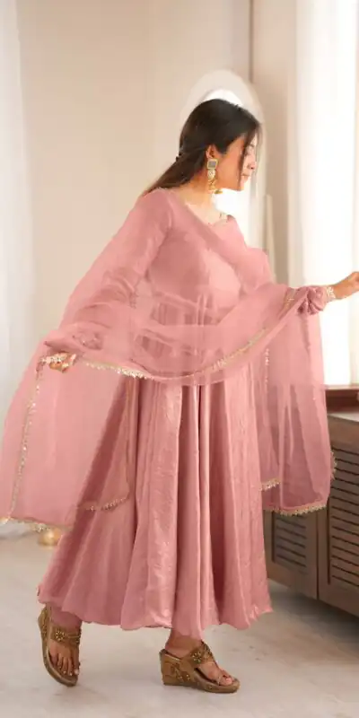 SRK 5355 Pink Doremon Crush Gown with Lace Work & Mirror Work. Exclusive Offer ₹2099. Delivery 4-6 Working Days. Shop now. | Gowns, Bollywood Gowns, Creative Gowns, Designer Gowns, Embroidered Gowns, Party Wear Gowns