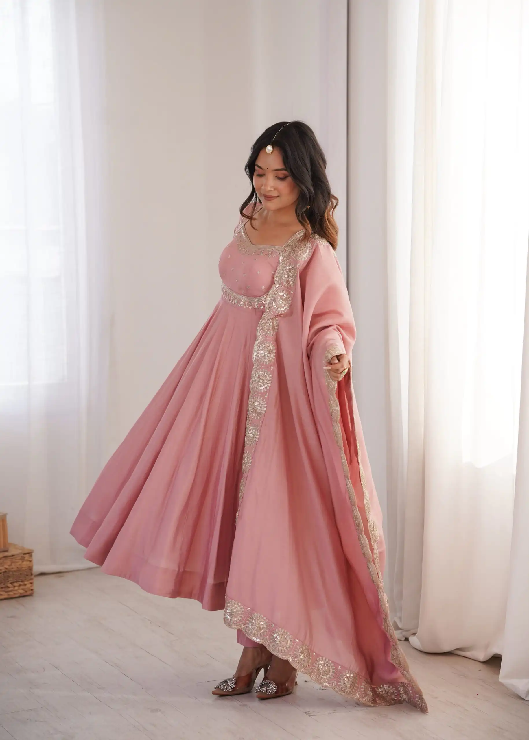 ZF 5026  Pink Colour Roman Silk Salwar Suit with Embroidery Work. Best Price ₹2399. Delivery 4-6 Working Days. Online Shop now. | Anarkali Suits, Bollywood Anarkali, Creative-Anarkali, Designer Anarkali, Embroidered Anarkali, Party Wear Anarkali