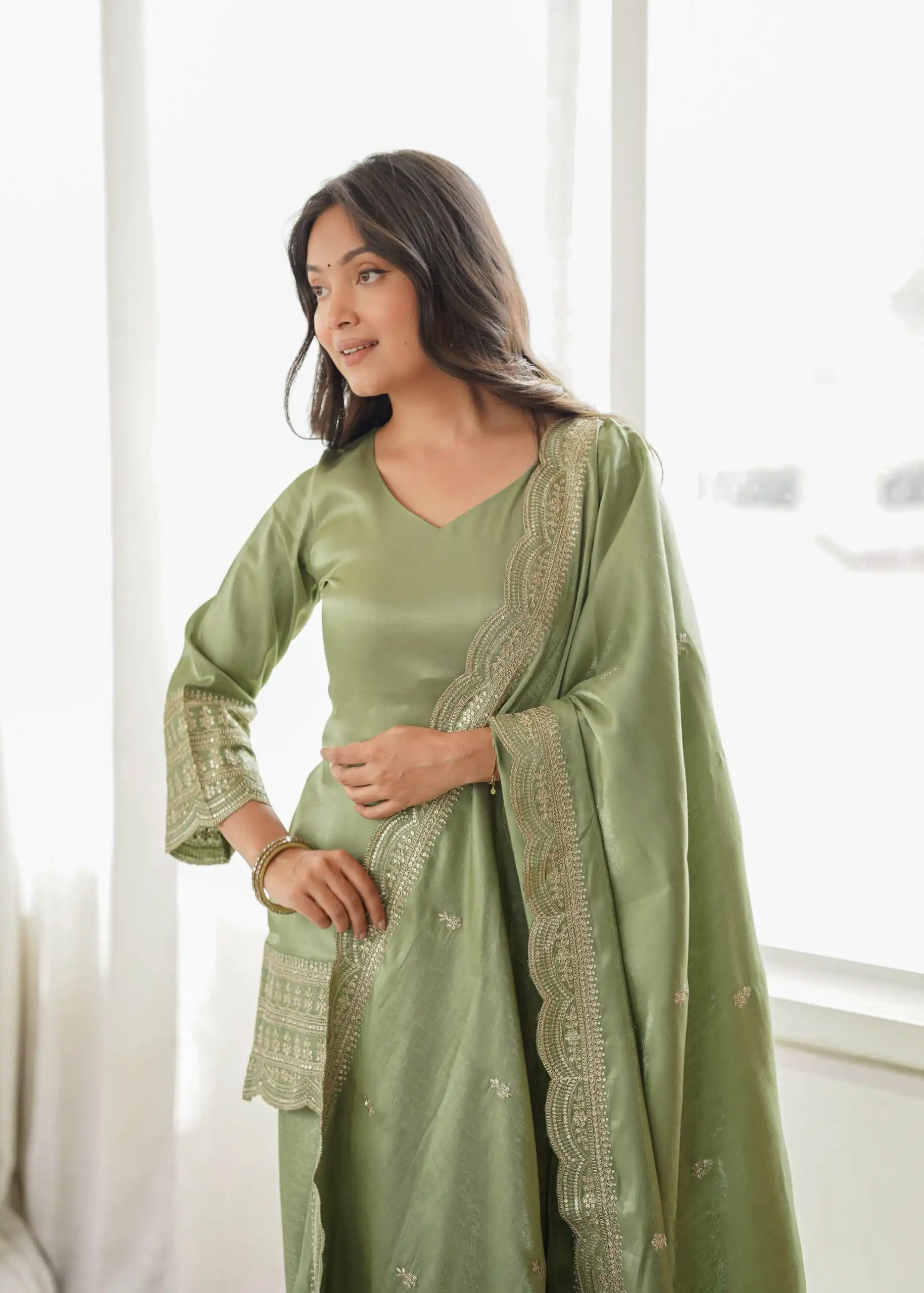 KB 304 Pista in Glass Roman Silk. Sequins Work & Embroidery Work Salwar Suit Festive Deal ₹1999. Delivery 4-6 Working Days. Shop now. | Jump Suits, Salwar suit, Designer Suits, Casual Suits, Creative suits, Palazzo Suits, Party Wear Suits, Patiala Suits, Straight Suits