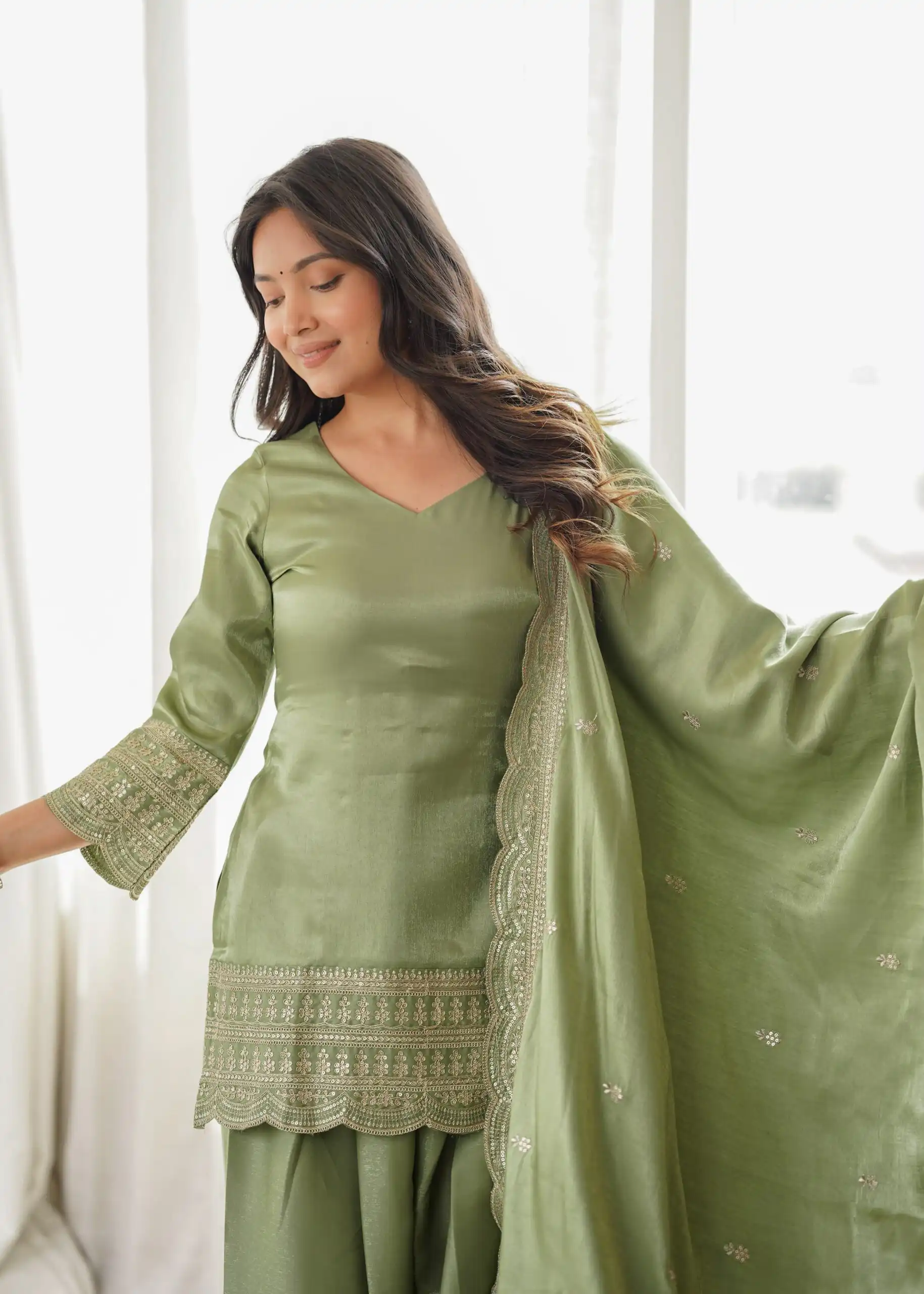 KB 304 Pista in Glass Roman Silk. Sequins Work & Embroidery Work Salwar Suit Festive Deal ₹1999. Delivery 4-6 Working Days. Shop now. | Jump Suits, Salwar suit, Designer Suits, Casual Suits, Creative suits, Palazzo Suits, Party Wear Suits, Patiala Suits, Straight Suits