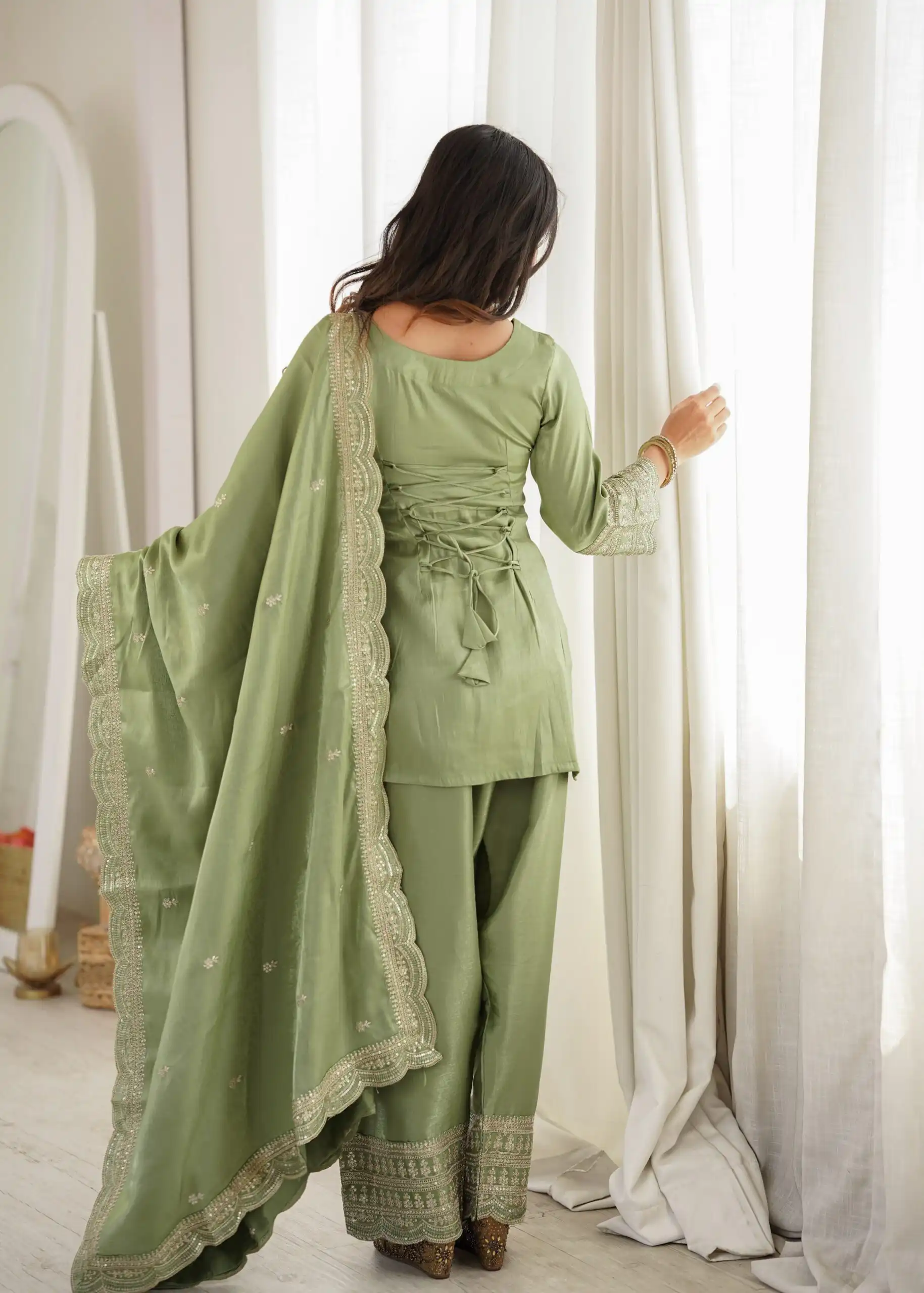 KB 304 Pista in Glass Roman Silk. Sequins Work & Embroidery Work Salwar Suit Festive Deal ₹1999. Delivery 4-6 Working Days. Shop now. | Jump Suits, Salwar suit, Designer Suits, Casual Suits, Creative suits, Palazzo Suits, Party Wear Suits, Patiala Suits, Straight Suits