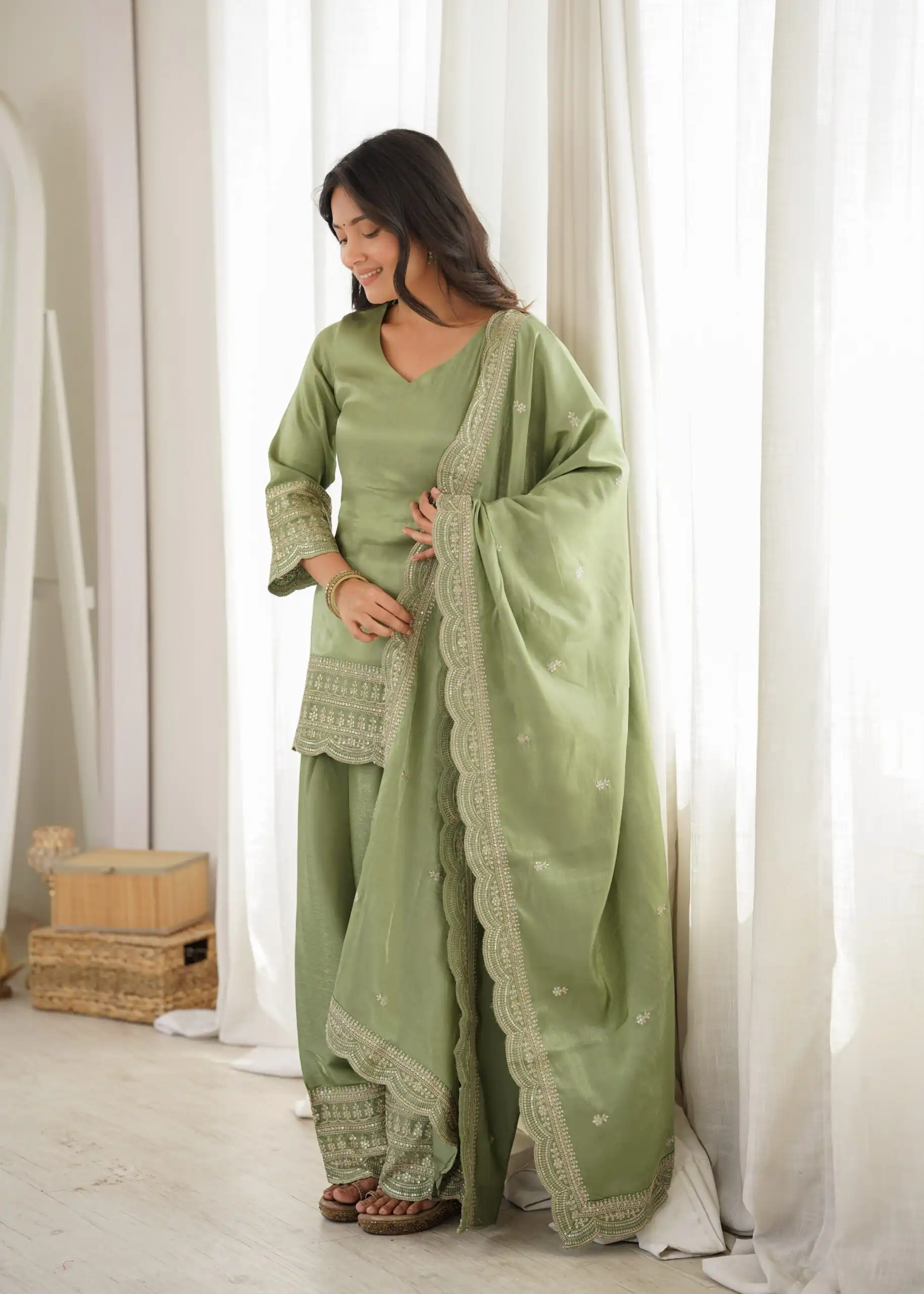 KB 304 Pista in Glass Roman Silk. Sequins Work & Embroidery Work Salwar Suit Festive Deal ₹1999. Delivery 4-6 Working Days. Shop now. | Jump Suits, Salwar suit, Designer Suits, Casual Suits, Creative suits, Palazzo Suits, Party Wear Suits, Patiala Suits, Straight Suits