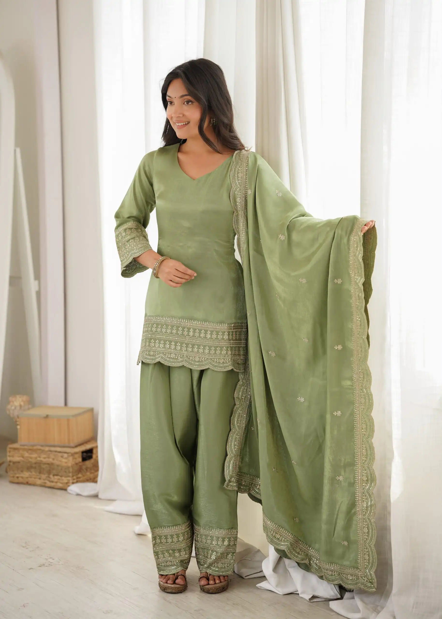 KB 304 Pista in Glass Roman Silk. Sequins Work & Embroidery Work Salwar Suit Festive Deal ₹1999. Delivery 4-6 Working Days. Shop now. | Jump Suits, Salwar suit, Designer Suits, Casual Suits, Creative suits, Palazzo Suits, Party Wear Suits, Patiala Suits, Straight Suits