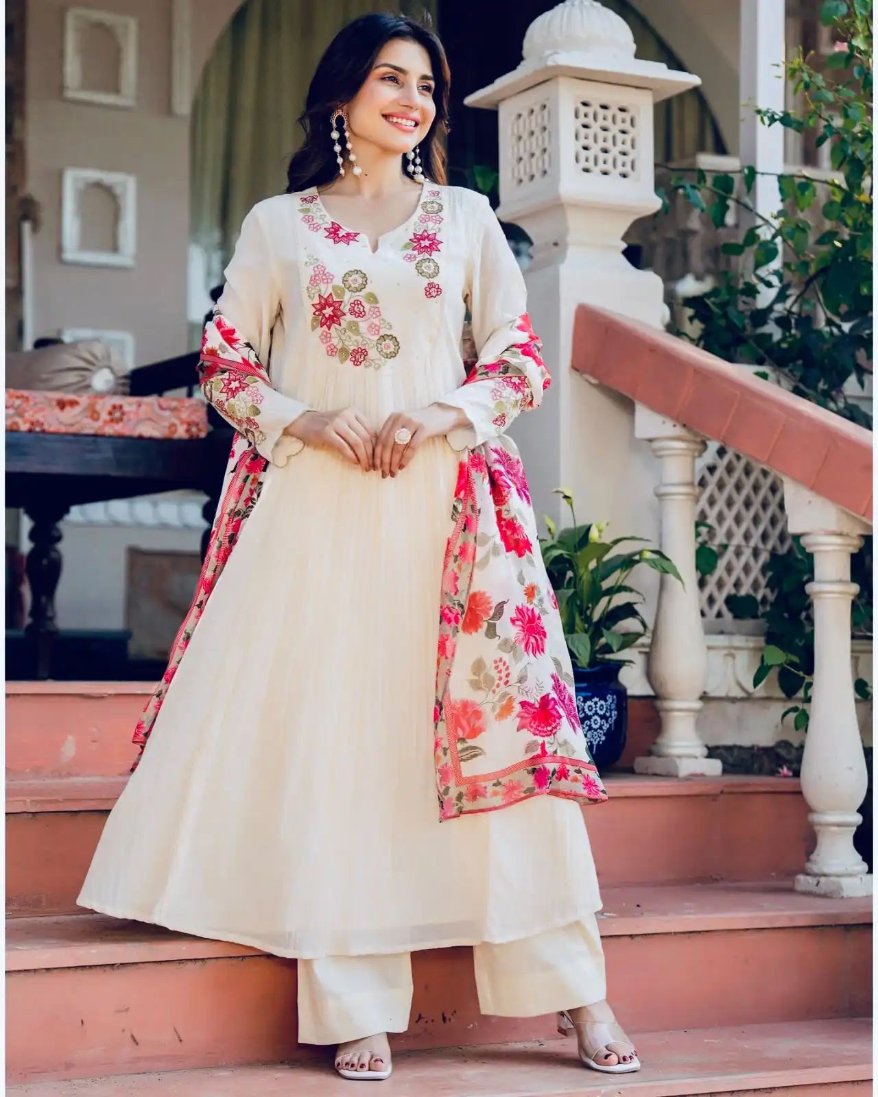 DIVA 166 White Mal Chanderi Salwar Suit Perfect for Wedding, Party, Baisakhi, Housewarming, Sangeet – Introductory Price ₹2249. Delivery 4-6 Working D | Jump Suits, Salwar suit, Designer Suits, Casual Suits, Creative suits, Palazzo Suits, Party Wear Suits, Patiala Suits, Straight Suits