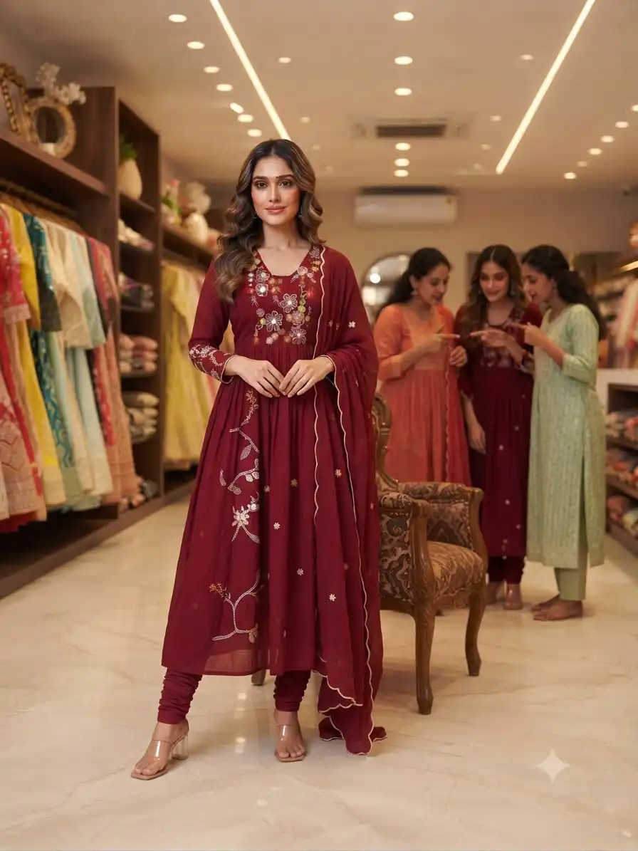 LG 2131 Maroon Mul Chanderi Salwar Suit with Embroidery Work & Sequins Work. Festive Deal ₹2199. Delivery 4-6 Working Days. Shop nowp | Jump Suits, Salwar suit, Designer Suits, Casual Suits, Creative suits, Palazzo Suits, Party Wear Suits, Patiala Suits, Straight Suits