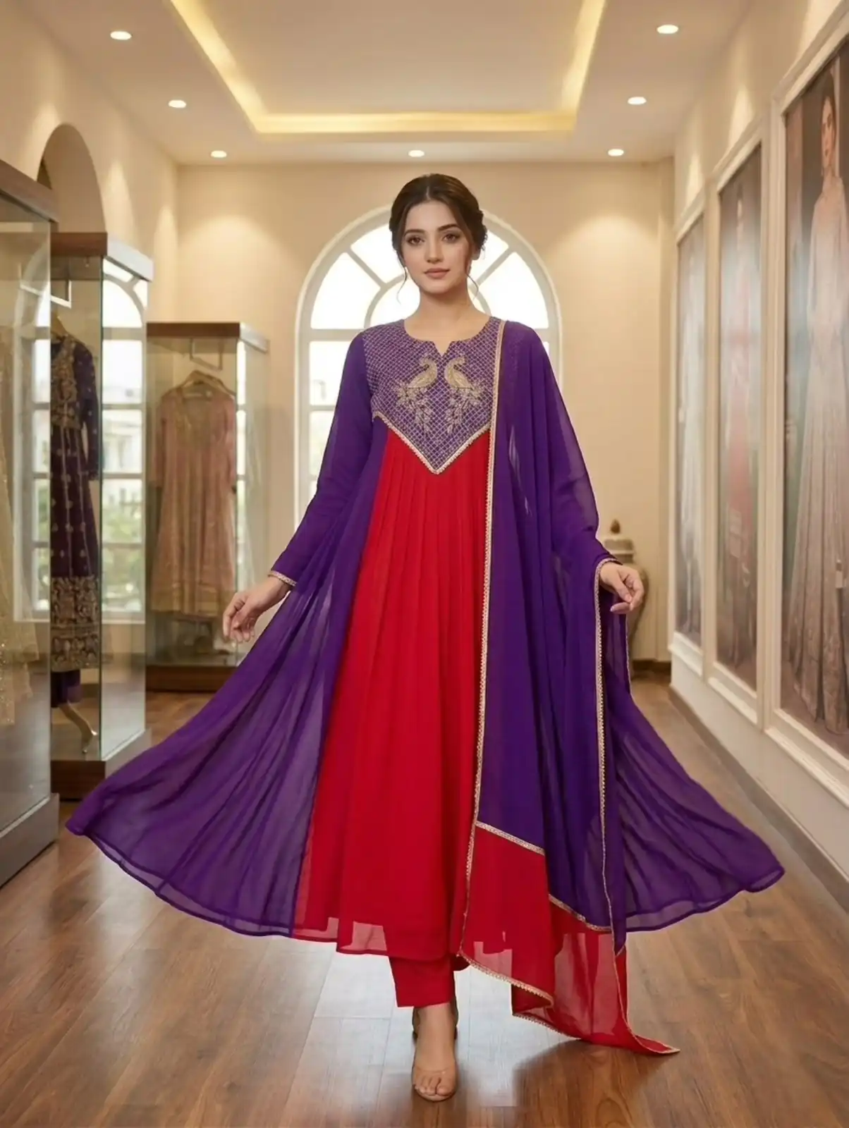 LG 2137 Purple Mul Chanderi Salwar Suit with Embroidery Work & Sequins Work. Festive Deal ₹2199. Delivery 4-6 Working Days. Shop nowp | Jump Suits, Salwar suit, Designer Suits, Casual Suits, Creative suits, Palazzo Suits, Party Wear Suits, Patiala Suits, Straight Suits