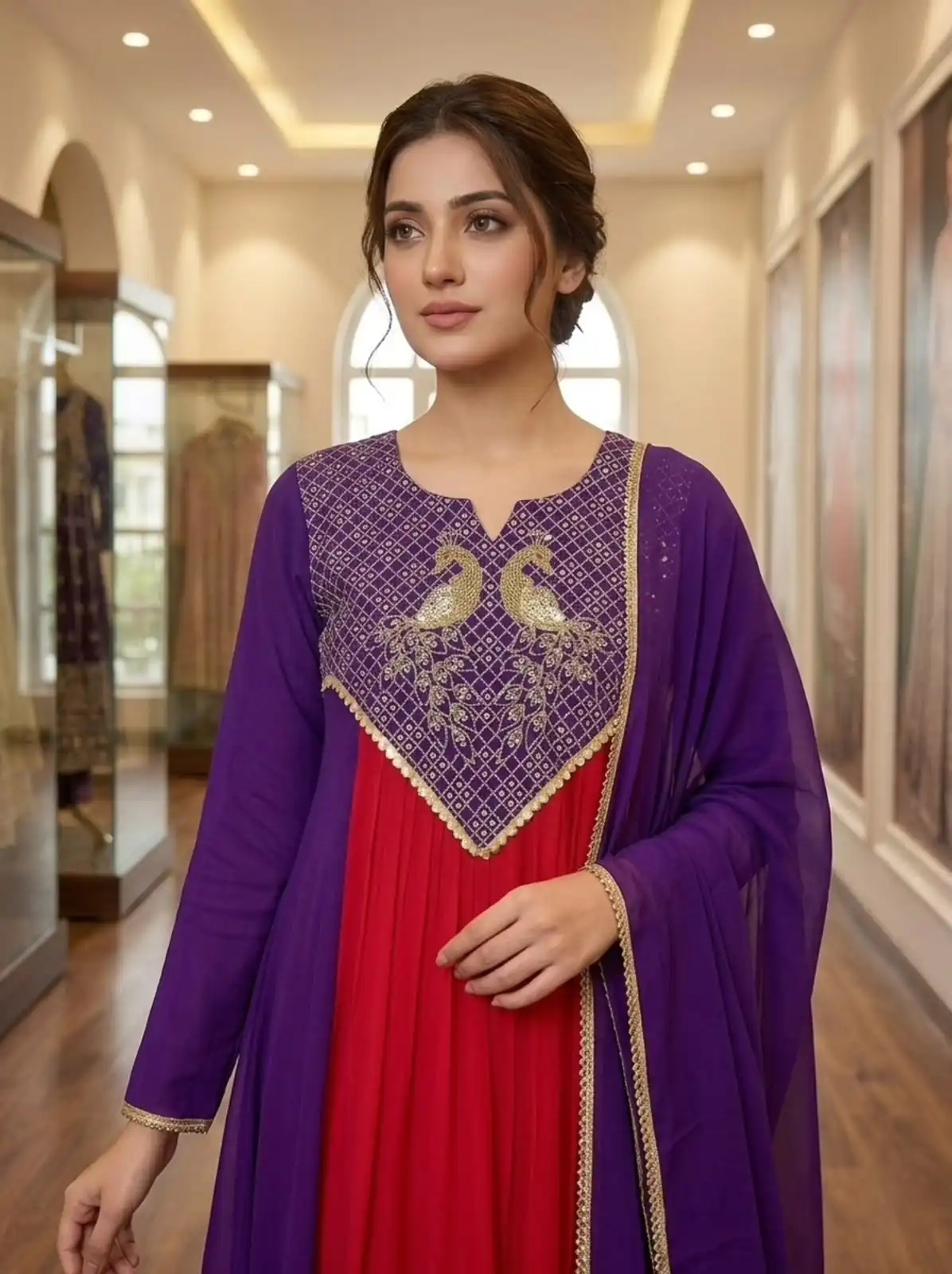 LG 2137 Purple Mul Chanderi Salwar Suit with Embroidery Work & Sequins Work. Festive Deal ₹2199. Delivery 4-6 Working Days. Shop nowp | Jump Suits, Salwar suit, Designer Suits, Casual Suits, Creative suits, Palazzo Suits, Party Wear Suits, Patiala Suits, Straight Suits