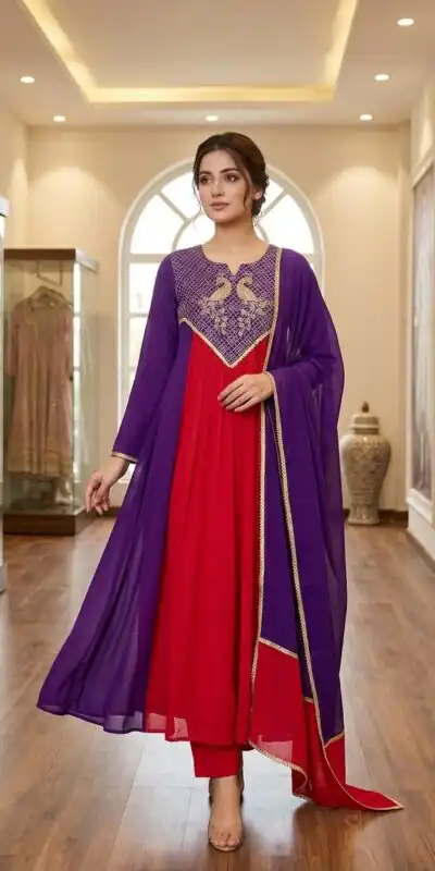 LG 2137 Purple Mul Chanderi Salwar Suit with Embroidery Work & Sequins Work. Festive Deal ₹2199. Delivery 4-6 Working Days. Shop nowp | Jump Suits, Salwar suit, Designer Suits, Casual Suits, Creative suits, Palazzo Suits, Party Wear Suits, Patiala Suits, Straight Suits
