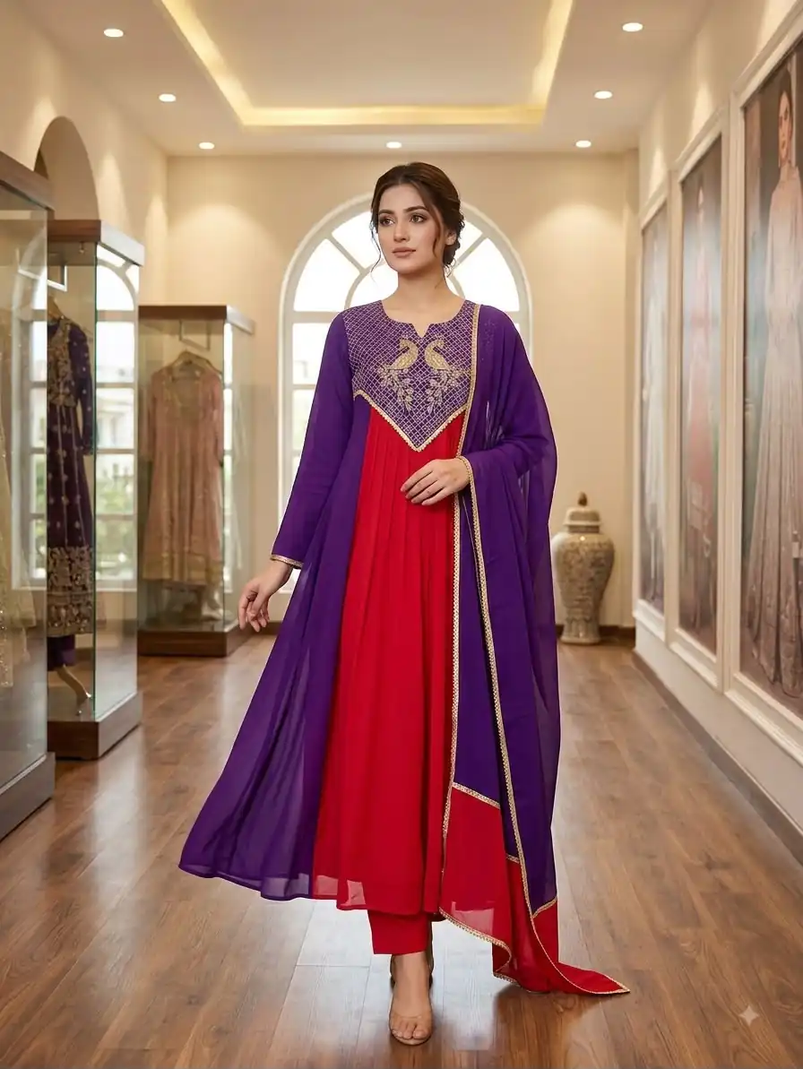 LG 2137 Purple Mul Chanderi Salwar Suit with Embroidery Work & Sequins Work. Festive Deal ₹2199. Delivery 4-6 Working Days. Shop nowp | Jump Suits, Salwar suit, Designer Suits, Casual Suits, Creative suits, Palazzo Suits, Party Wear Suits, Patiala Suits, Straight Suits