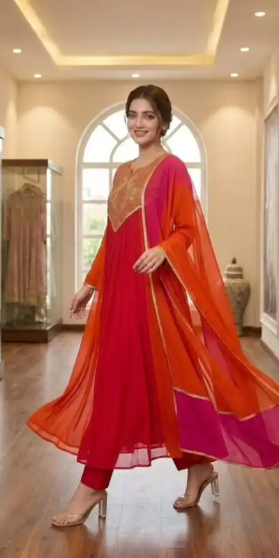 LG 2137 Red Mul Chanderi Salwar Suit with Embroidery Work & Sequins Work. Festive Deal ₹2199. Delivery 4-6 Working Days. Shop nowp | Jump Suits, Salwar suit, Designer Suits, Casual Suits, Creative suits, Palazzo Suits, Party Wear Suits, Patiala Suits, Straight Suits
