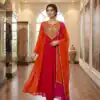 LG 2137 Red Mul Chanderi Salwar Suit with Embroidery Work & Sequins Work. Festive Deal ₹2199. Delivery 4-6 Working Days. Shop nowp | Jump Suits, Salwar suit, Designer Suits, Casual Suits, Creative suits, Palazzo Suits, Party Wear Suits, Patiala Suits, Straight Suits