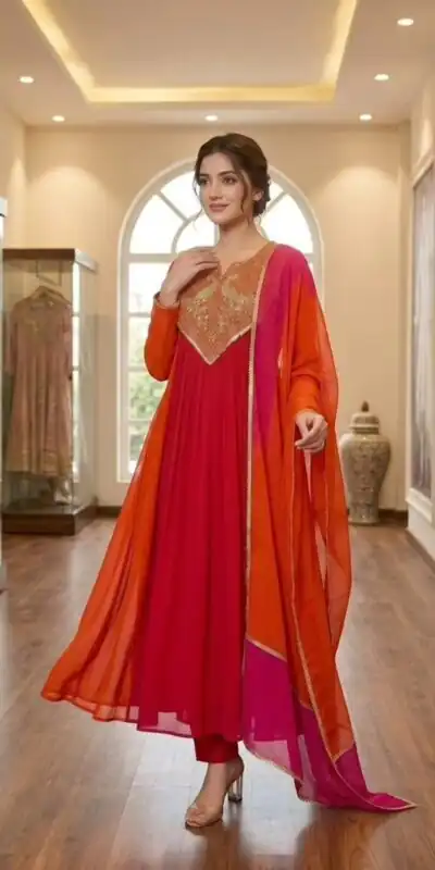 LG 2137 Red Mul Chanderi Salwar Suit with Embroidery Work & Sequins Work. Festive Deal ₹2199. Delivery 4-6 Working Days. Shop nowp | Jump Suits, Salwar suit, Designer Suits, Casual Suits, Creative suits, Palazzo Suits, Party Wear Suits, Patiala Suits, Straight Suits