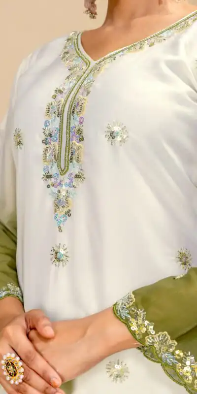 ST 1198 Mehandi in Star Georgette Embroidery Work Salwar Suit . Introductory Price ₹2399. Delivery 4-6 Working Days. Shop now. | Jump Suits, Salwar suit, Designer Suits, Casual Suits, Creative suits, Palazzo Suits, Party Wear Suits, Patiala Suits, Straight Suits