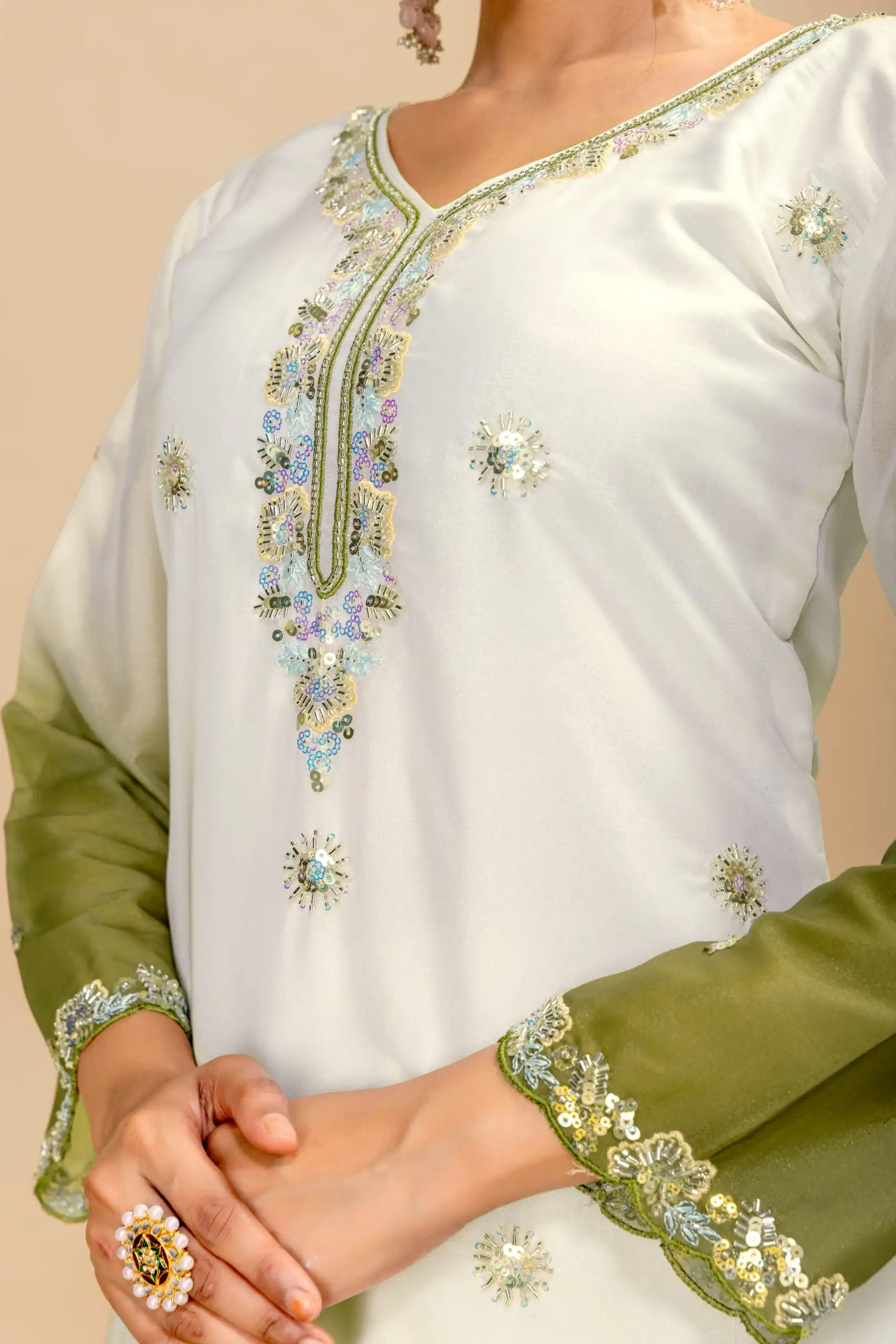 ST 1198 Mehandi  in Star Georgette Embroidery Work Salwar Suit . Introductory Price ₹2399. Delivery 4-6 Working Days. Shop now. | Jump Suits, Salwar suit, Designer Suits, Casual Suits, Creative suits, Palazzo Suits, Party Wear Suits, Patiala Suits, Straight Suits