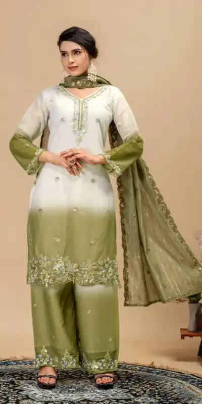 ST 1198 Mehandi in Star Georgette Embroidery Work Salwar Suit . Introductory Price ₹2399. Delivery 4-6 Working Days. Shop now. | Jump Suits, Salwar suit, Designer Suits, Casual Suits, Creative suits, Palazzo Suits, Party Wear Suits, Patiala Suits, Straight Suits